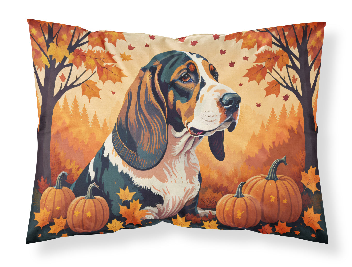 Buy this Basset Hound Fall Standard Pillowcase