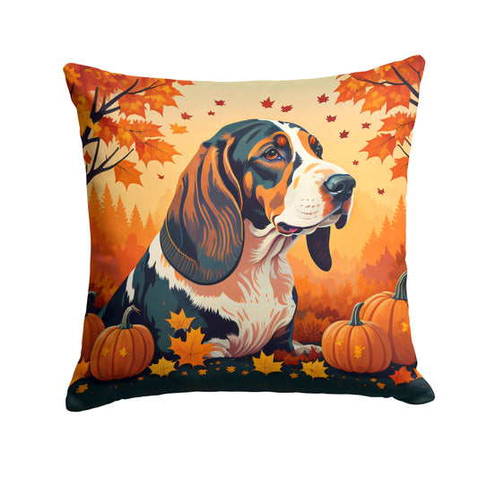 Buy this Basset Hound Fall Throw Pillow