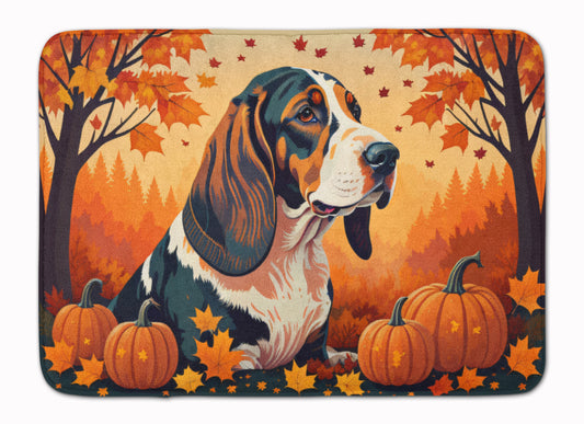 Buy this Basset Hound Fall Memory Foam Kitchen Mat