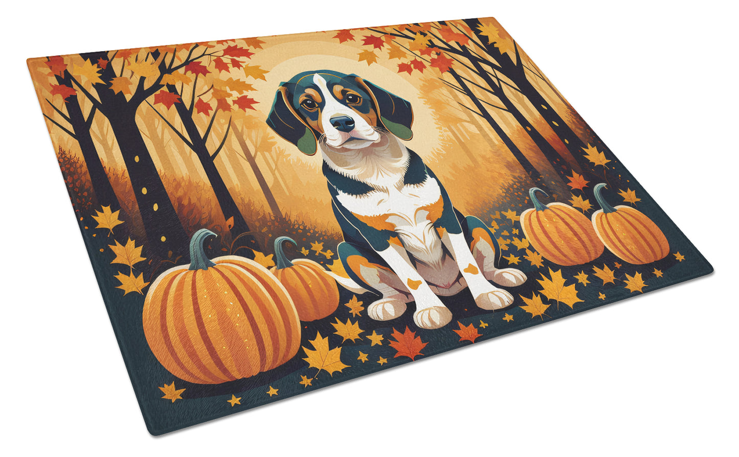 Buy this Beagle Fall Glass Cutting Board