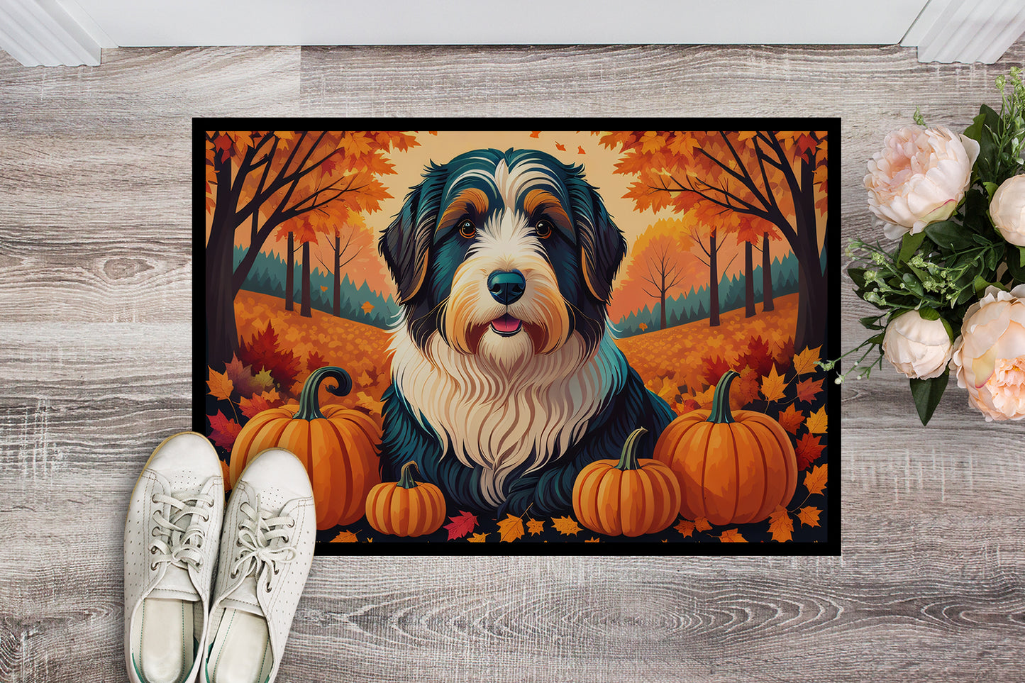 Bearded Collie Fall Doormat