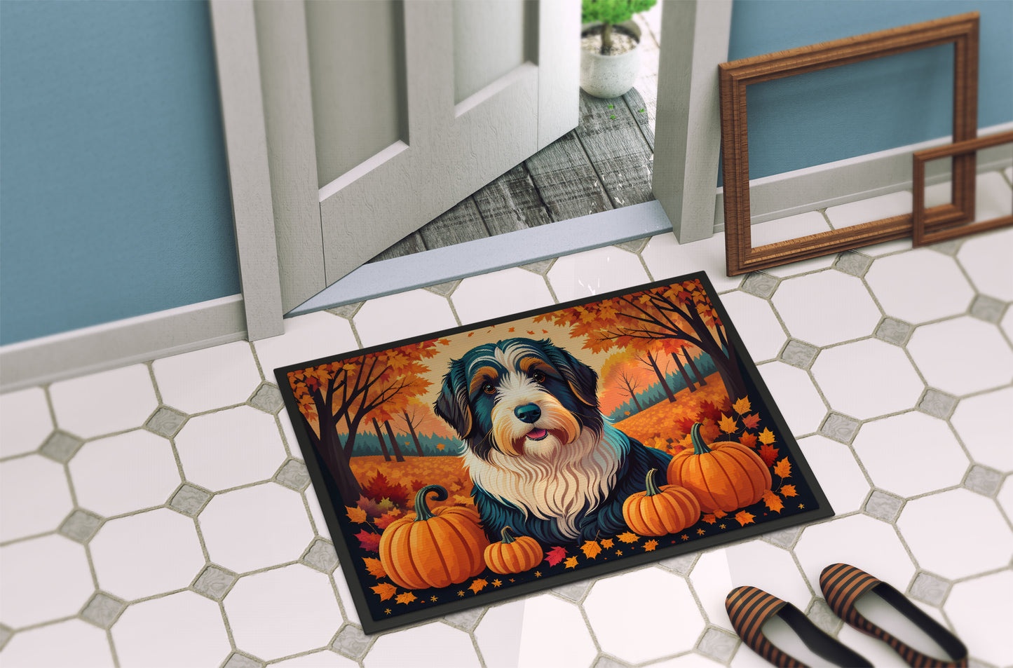 Bearded Collie Fall Doormat