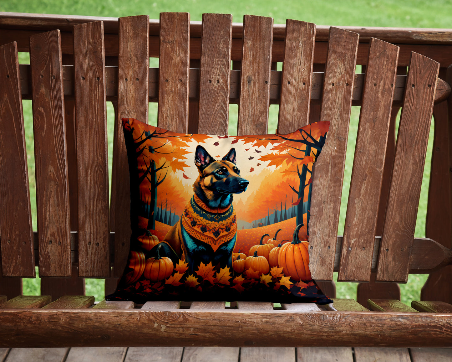 Belgian Malinois Fall Throw Pillow