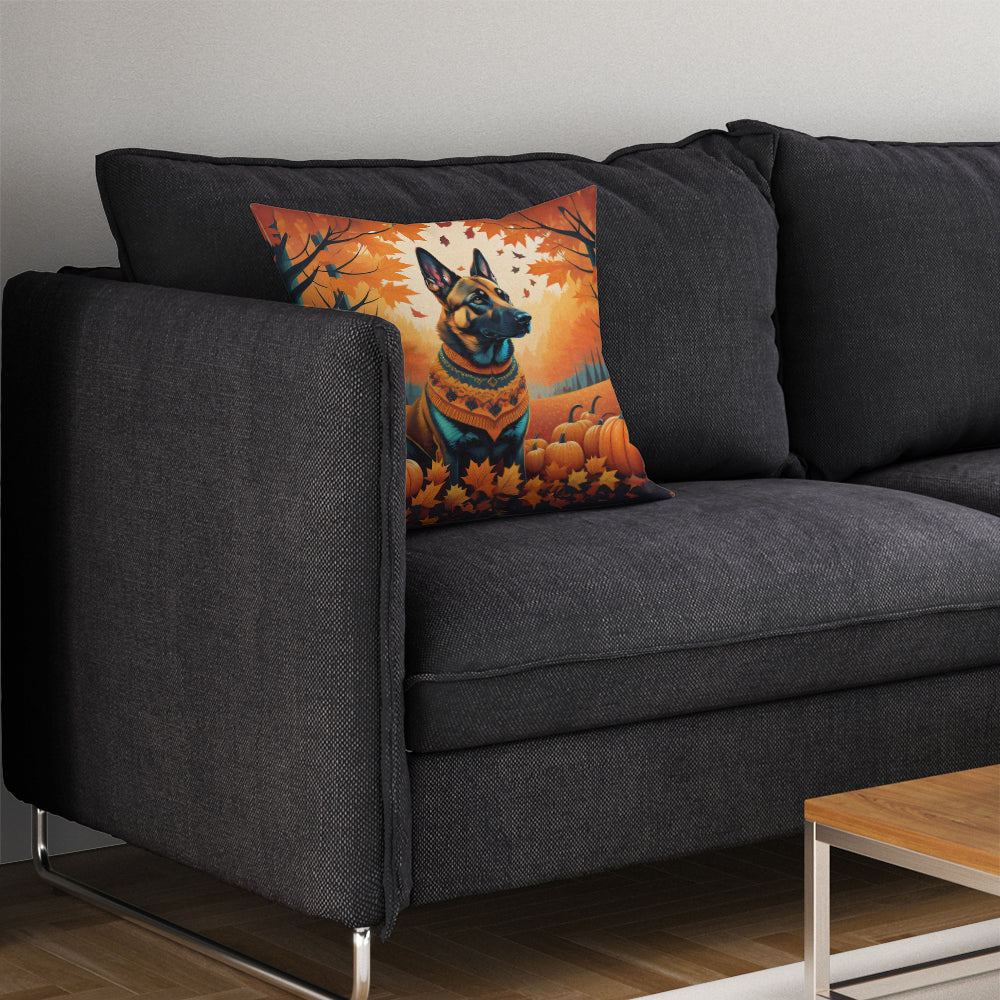 Belgian Malinois Fall Throw Pillow