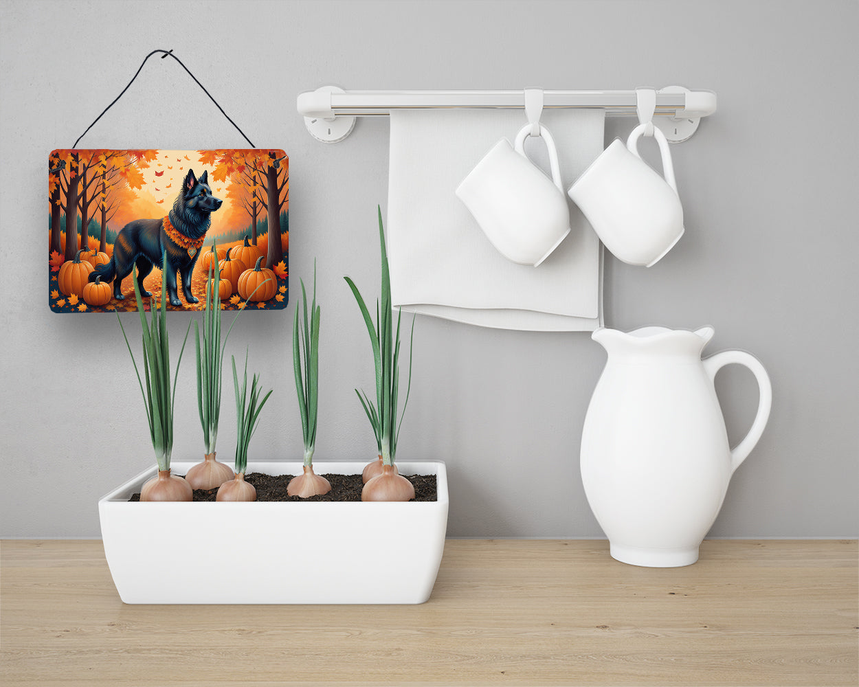 Belgian Sheepdog Fall Wall or Door Hanging Prints