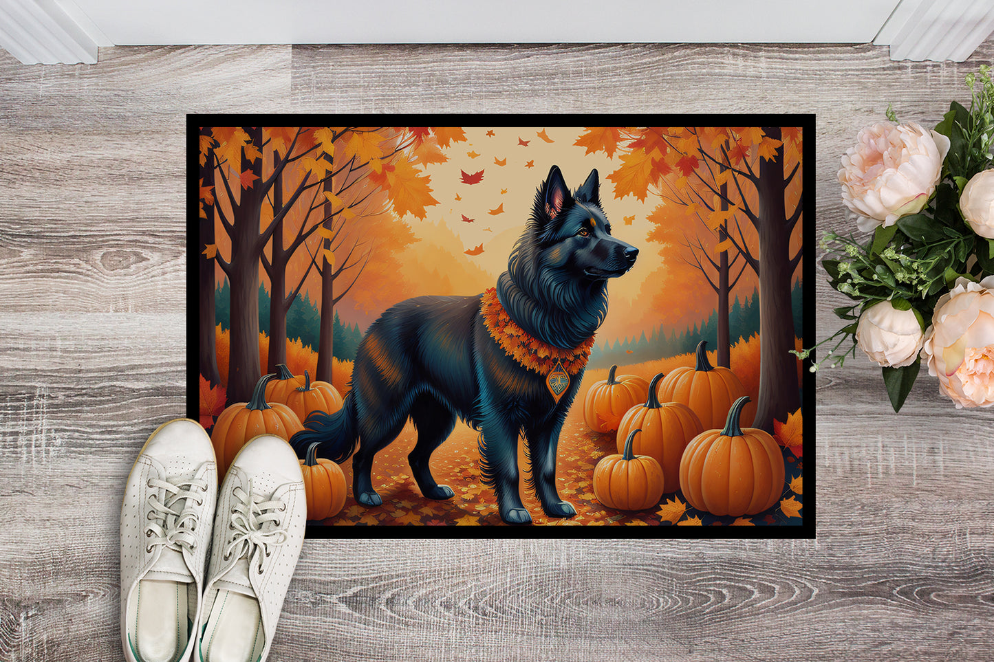 Belgian Sheepdog Fall Doormat