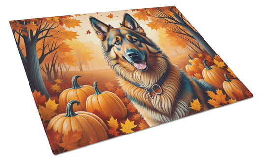 Buy this Belgian Tervuren Fall Glass Cutting Board