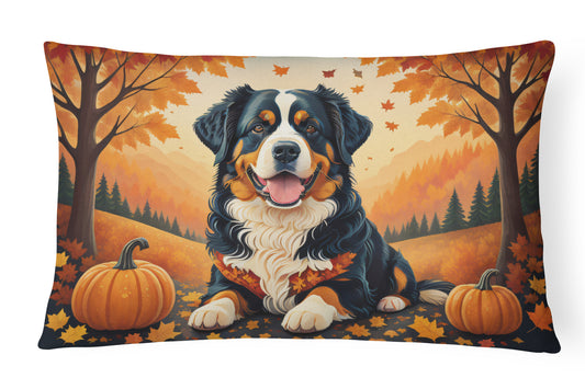 Buy this Bernese Mountain Dog Fall Throw Pillow