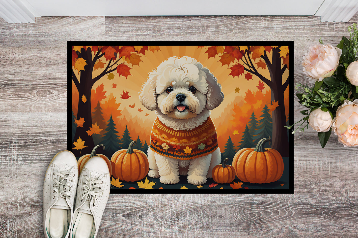 Bichon Frise Fall Doormat