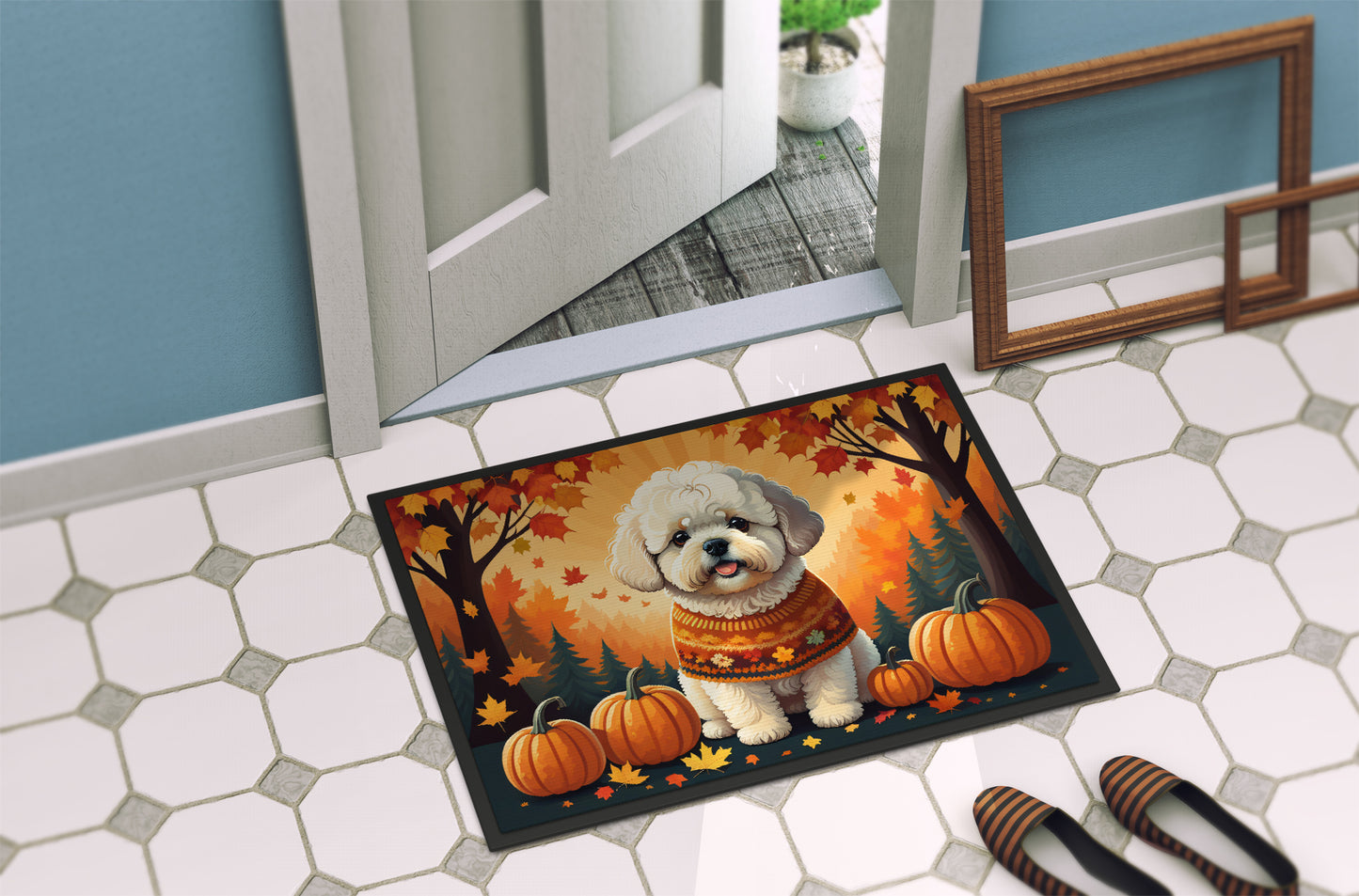 Bichon Frise Fall Doormat