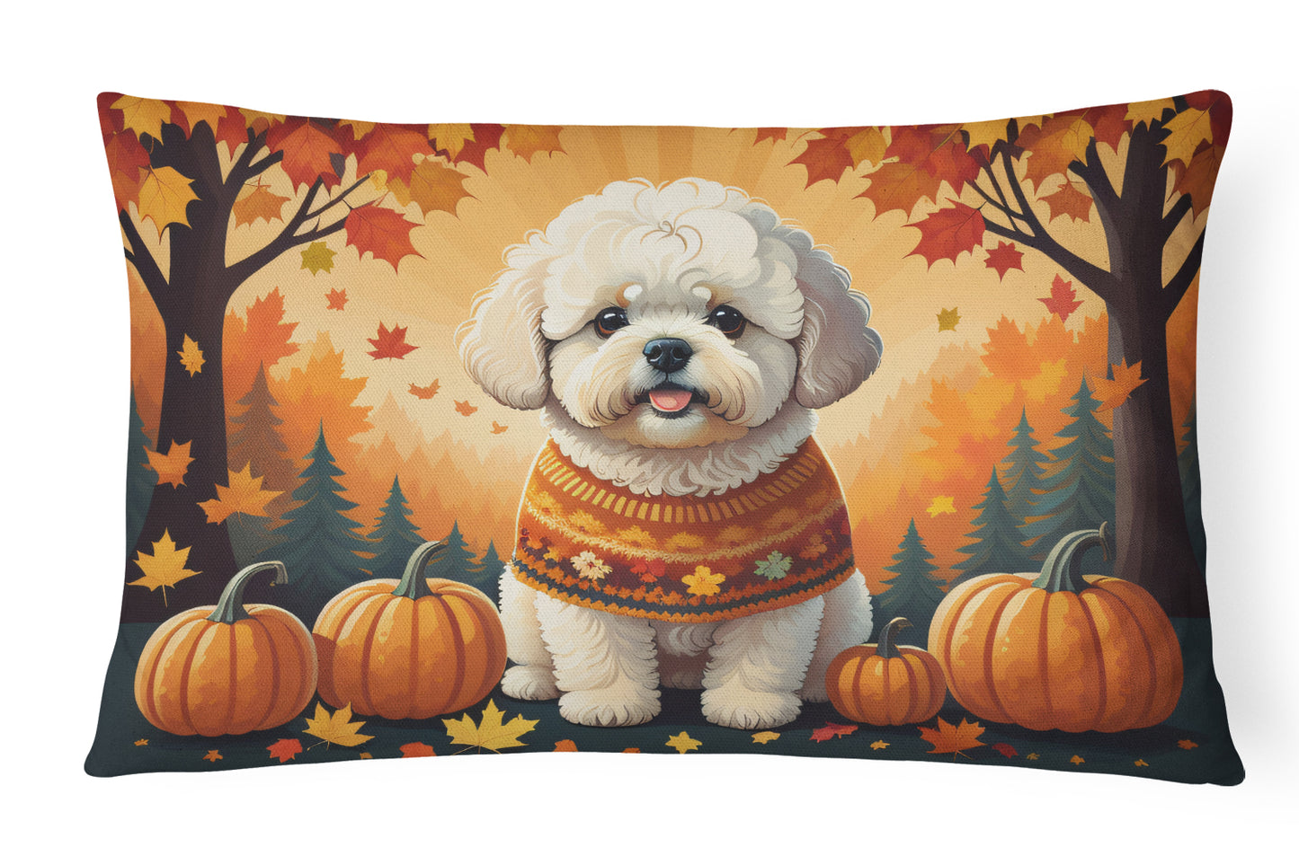 Buy this Bichon Frise Fall Throw Pillow