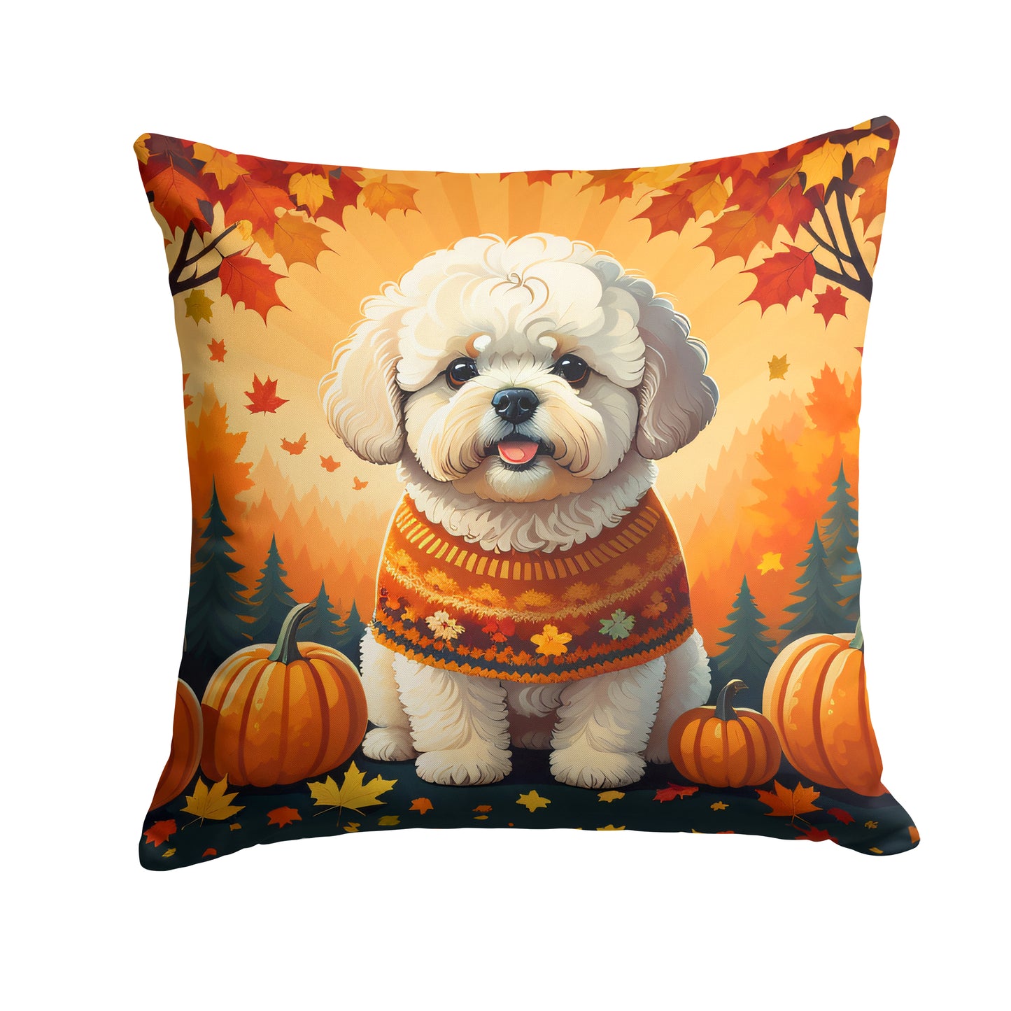 Buy this Bichon Frise Fall Throw Pillow