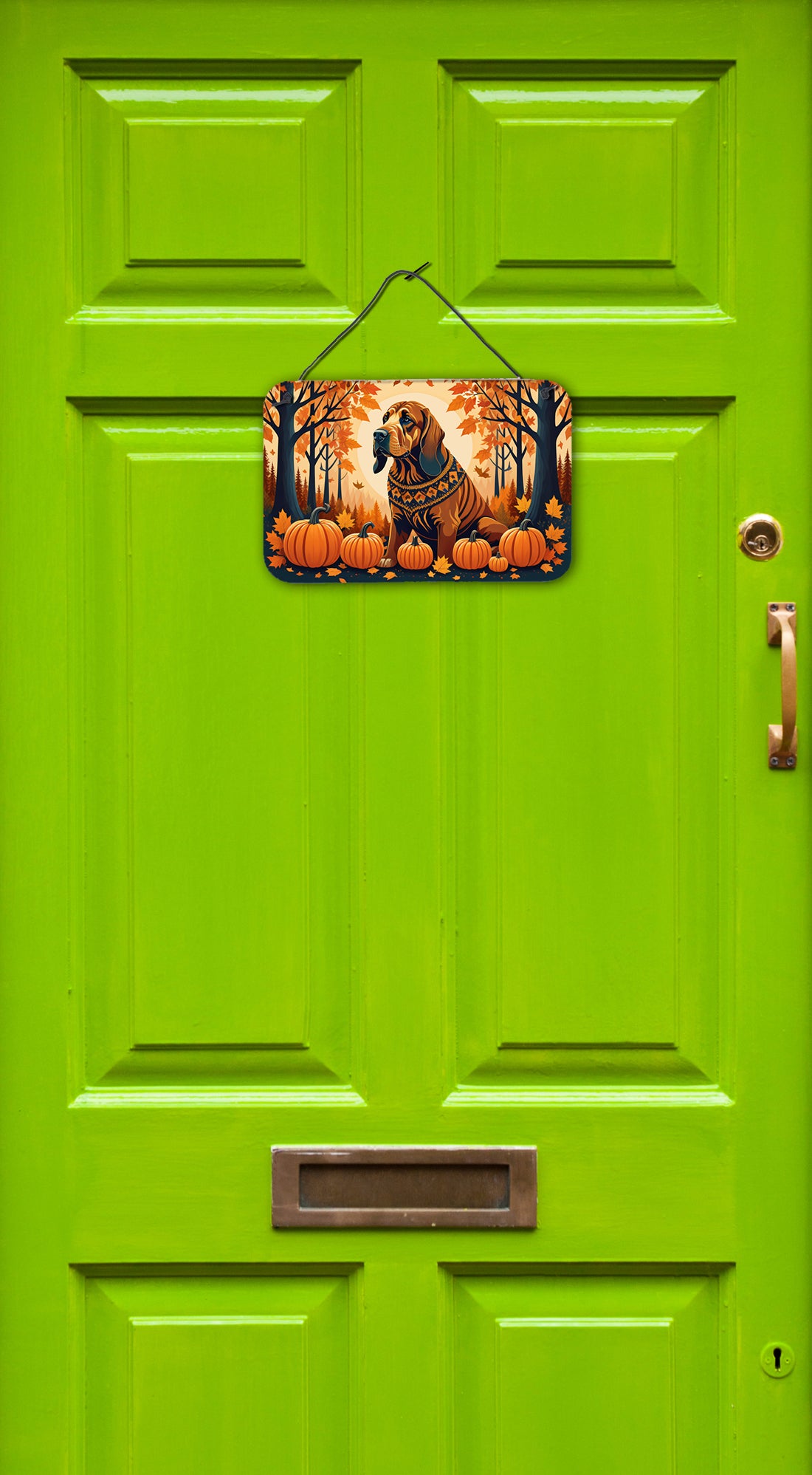 Bloodhound Fall Wall or Door Hanging Prints