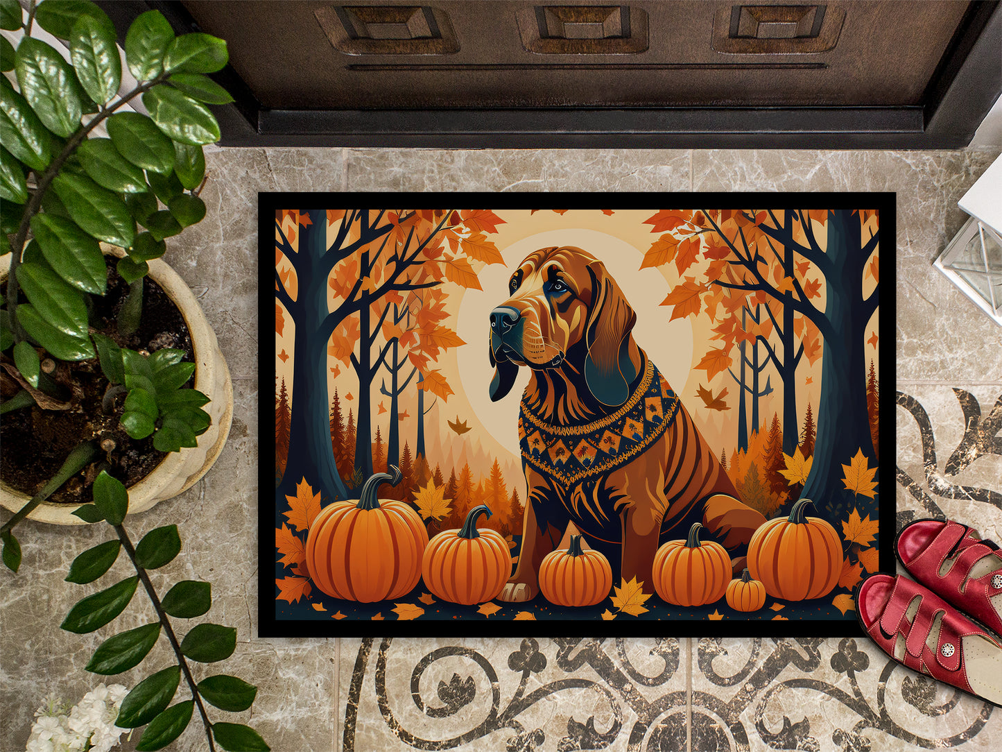 Bloodhound Fall Doormat