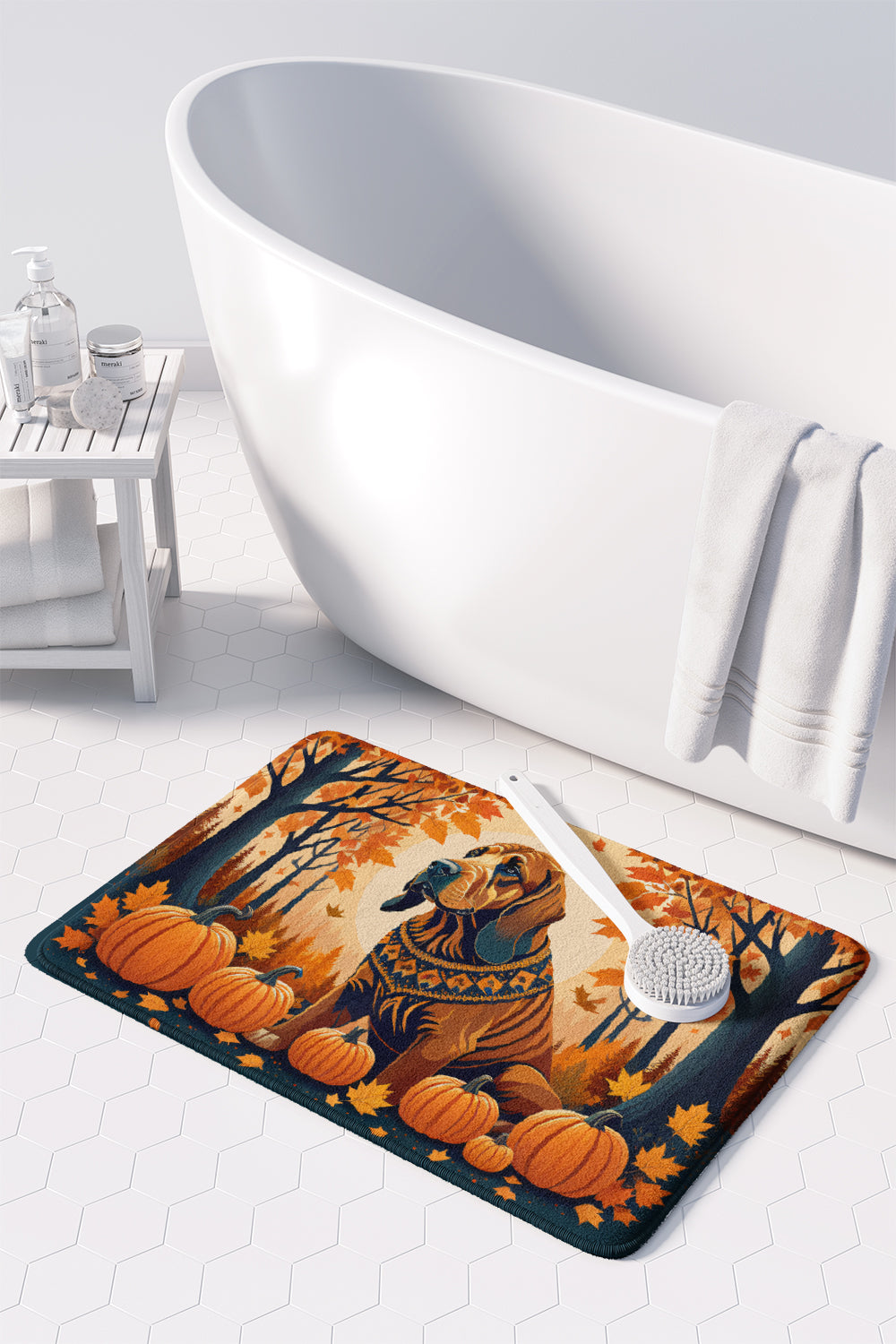 Bloodhound Fall Memory Foam Kitchen Mat