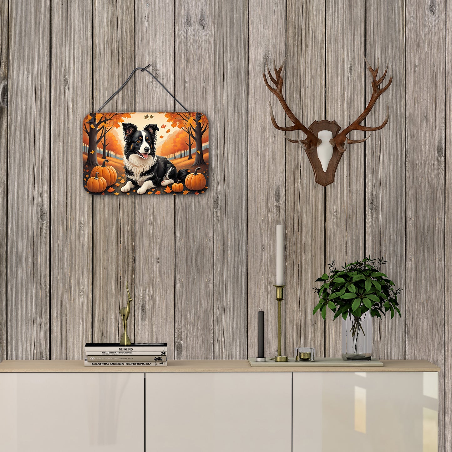 Border Collie Fall Wall or Door Hanging Prints