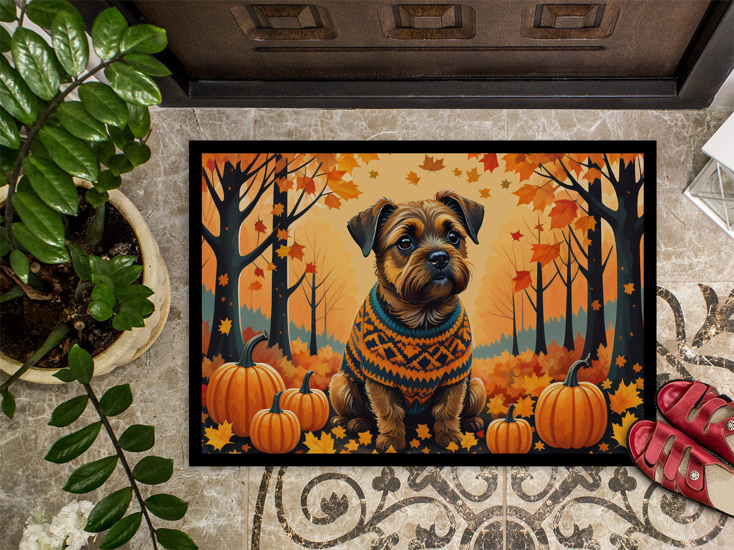 Border Terrier Fall Doormat