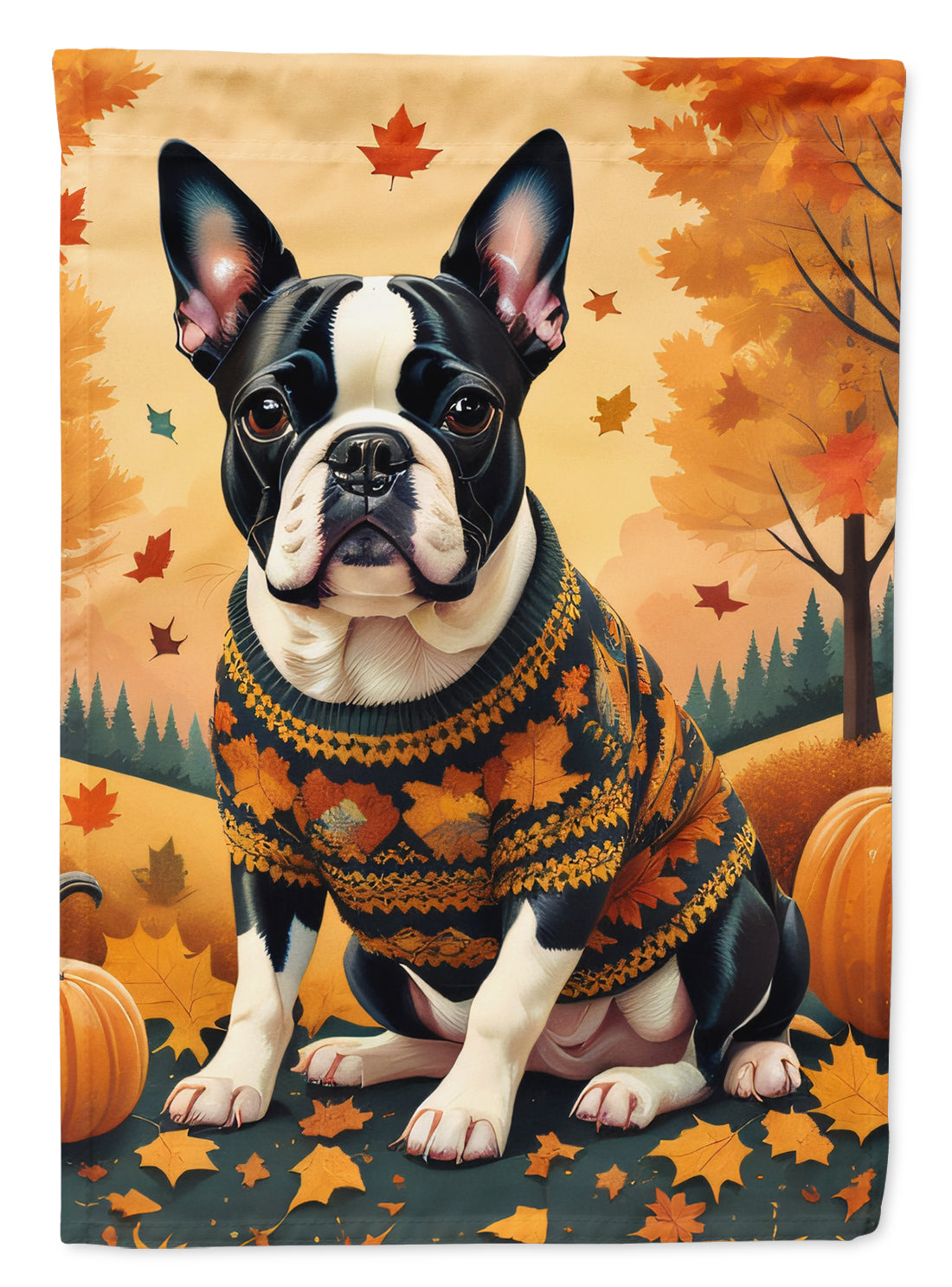 Buy this Boston Terrier Fall Garden Flag