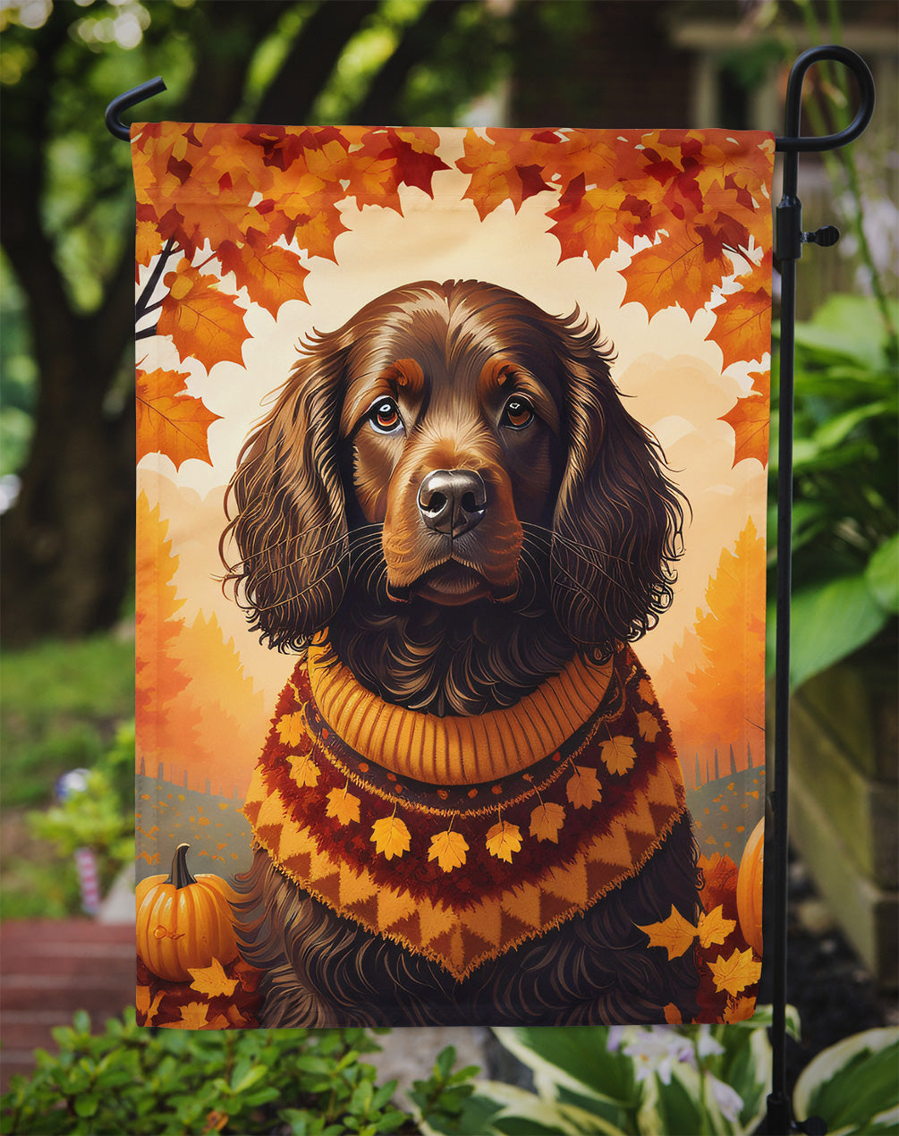 Boykin Spaniel Fall Garden Flag