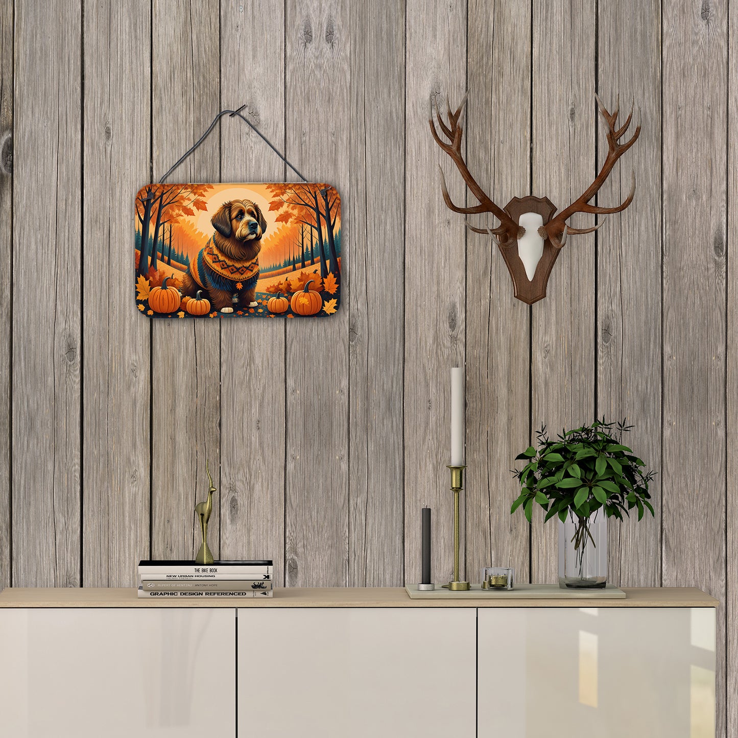 Briard Fall Wall or Door Hanging Prints