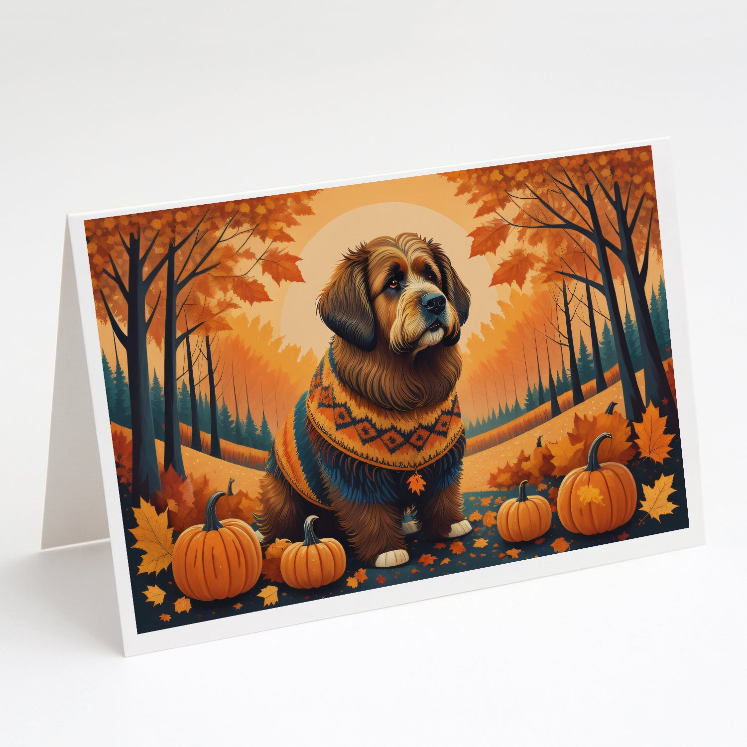 Buy this Briard Fall Greeting Cards Pack of 8