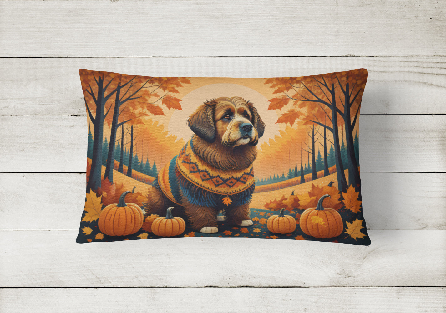 Briard Fall Throw Pillow