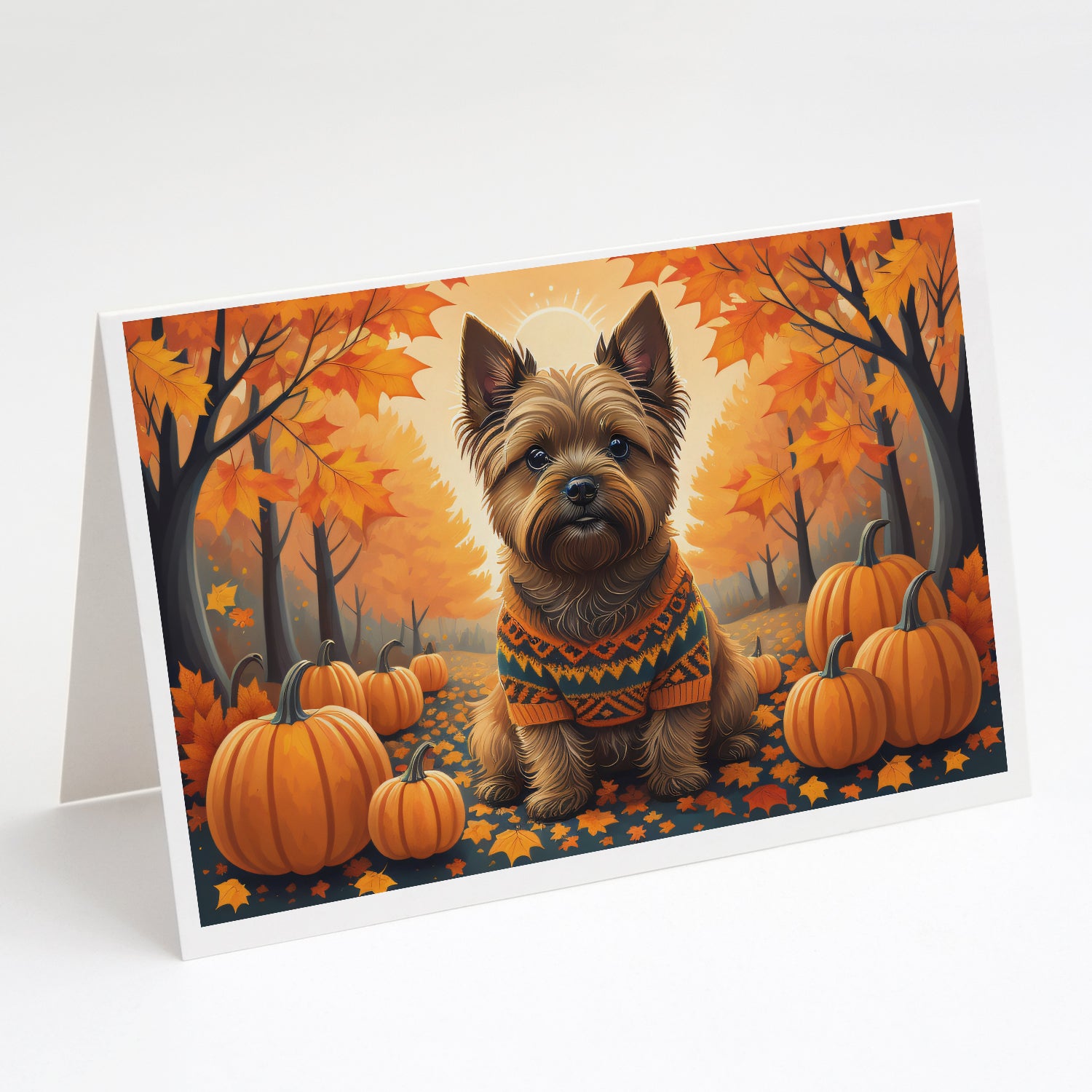 Buy this Cairn Terrier Fall Greeting Cards Pack of 8