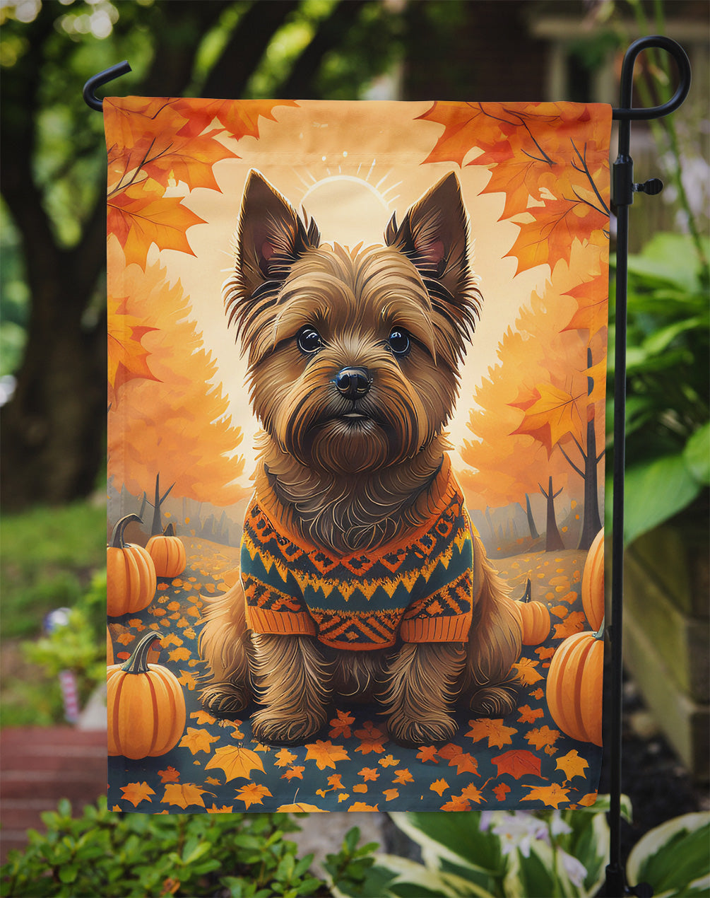 Cairn Terrier Fall Garden Flag