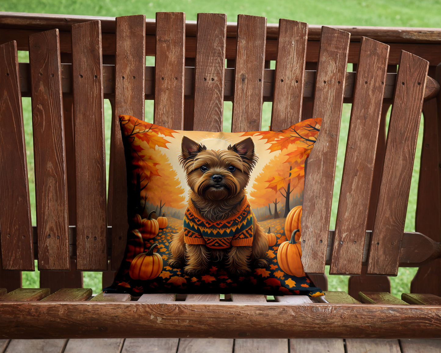 Cairn Terrier Fall Throw Pillow