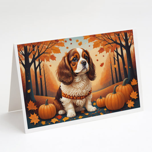 Buy this Cavalier Spaniel Fall Greeting Cards Pack of 8