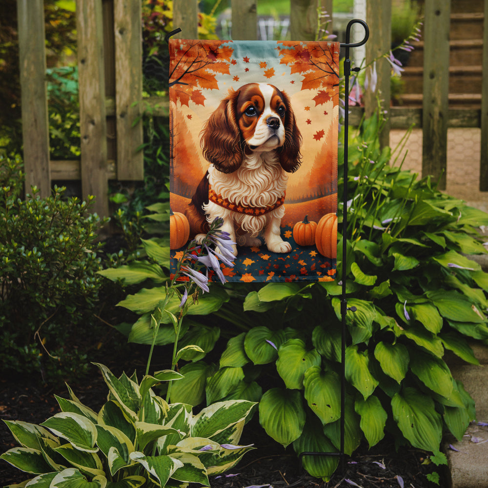 Cavalier Spaniel Fall Garden Flag