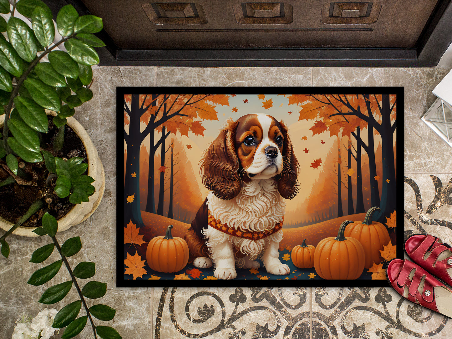 Cavalier Spaniel Fall Doormat