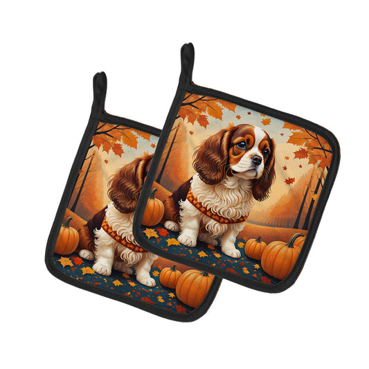 Buy this Cavalier Spaniel Fall Pair of Pot Holders