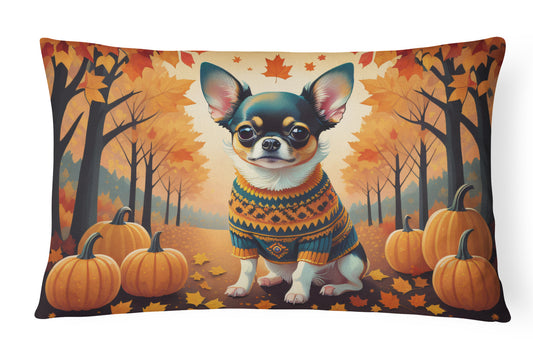 Buy this Tricolor Chihuahua Fall Throw Pillow