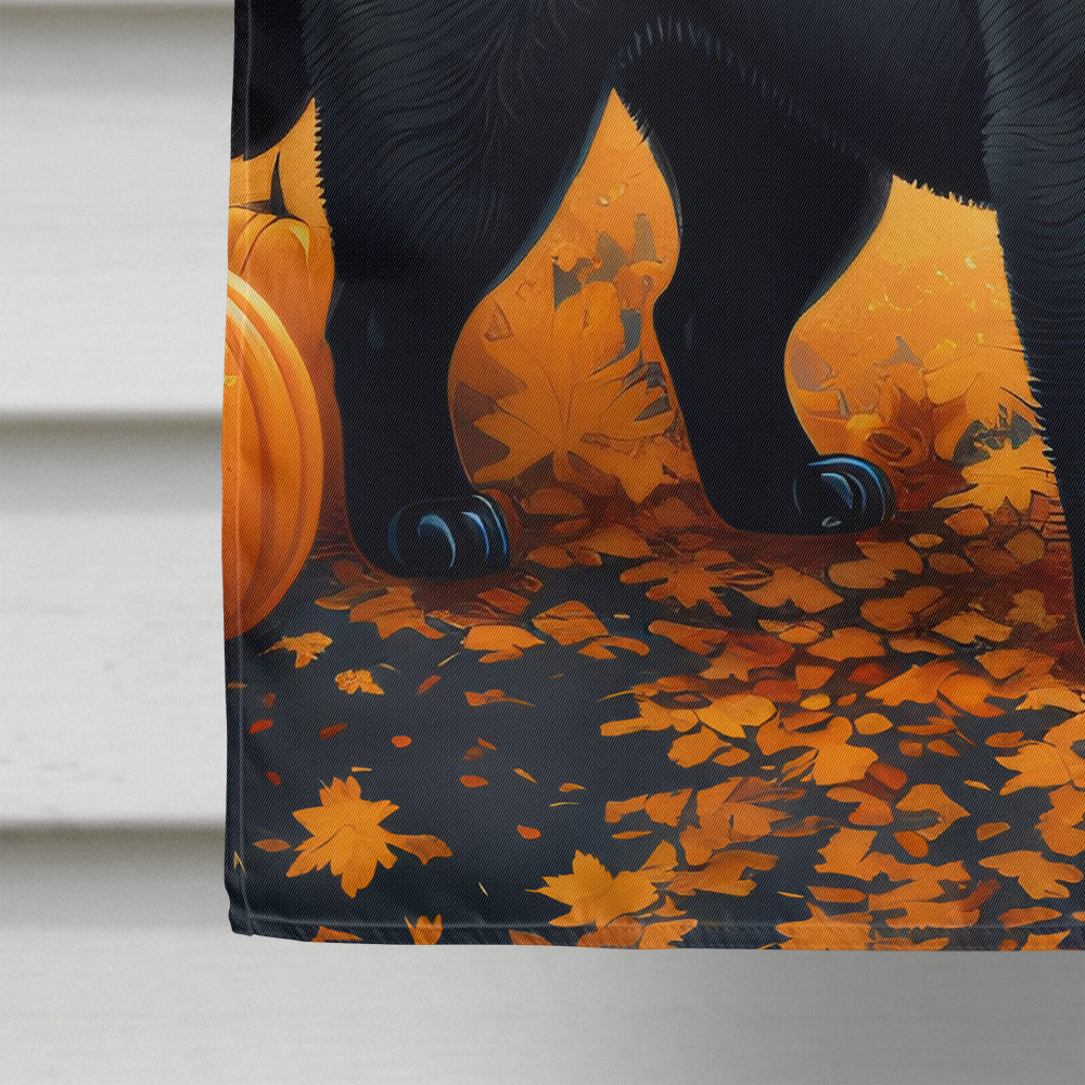 Black Chow Chow Fall House Flag