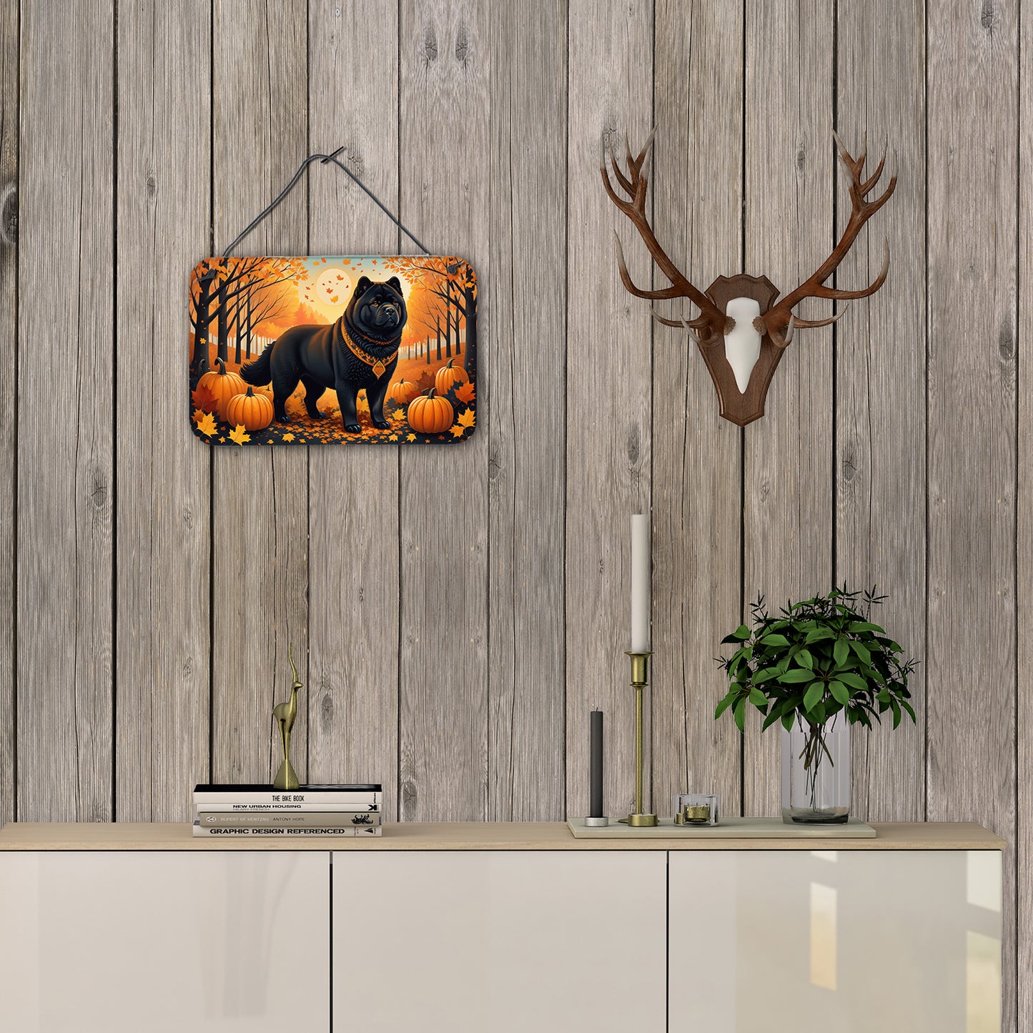 Black Chow Chow Fall Wall or Door Hanging Prints