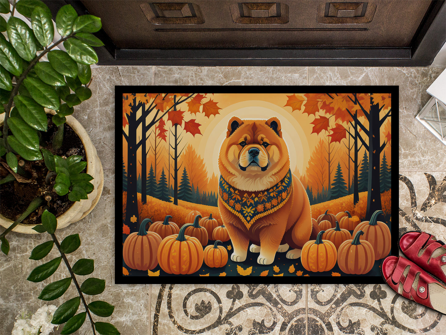 Chow Chow Fall Doormat