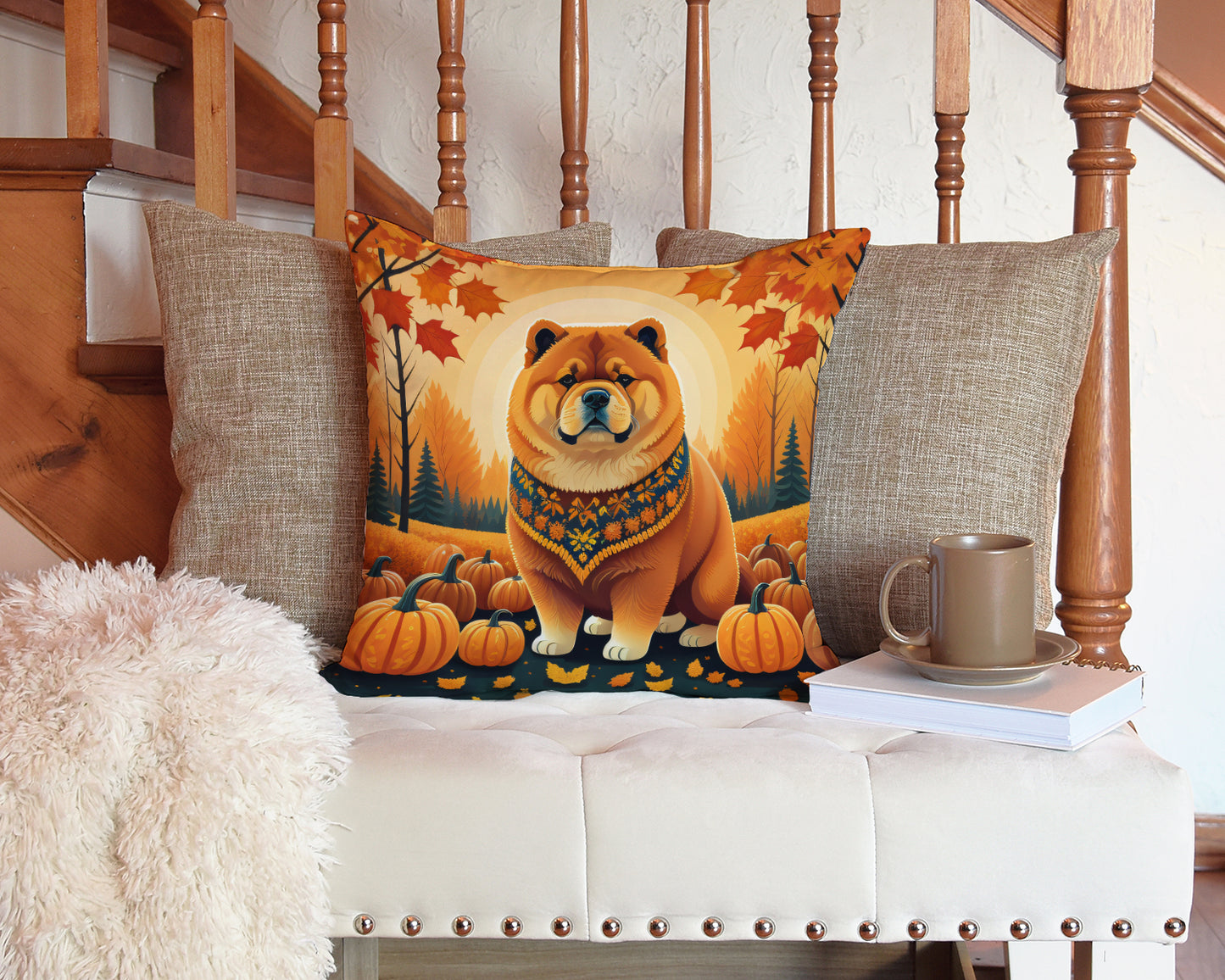 Chow Chow Fall Throw Pillow