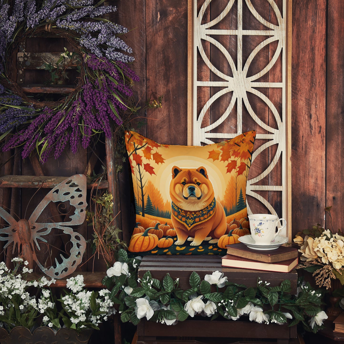 Chow Chow Fall Throw Pillow