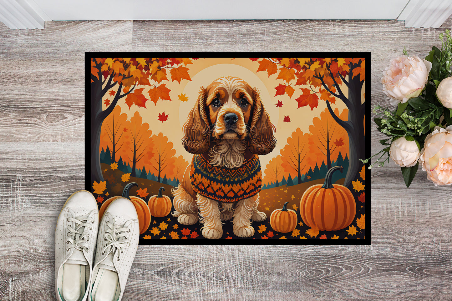 Cocker Spaniel Fall Doormat