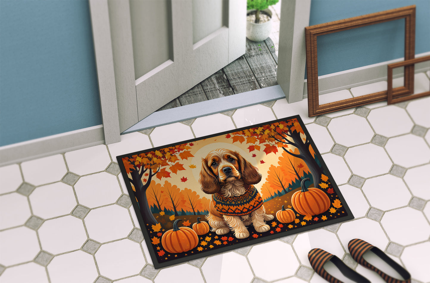 Cocker Spaniel Fall Doormat