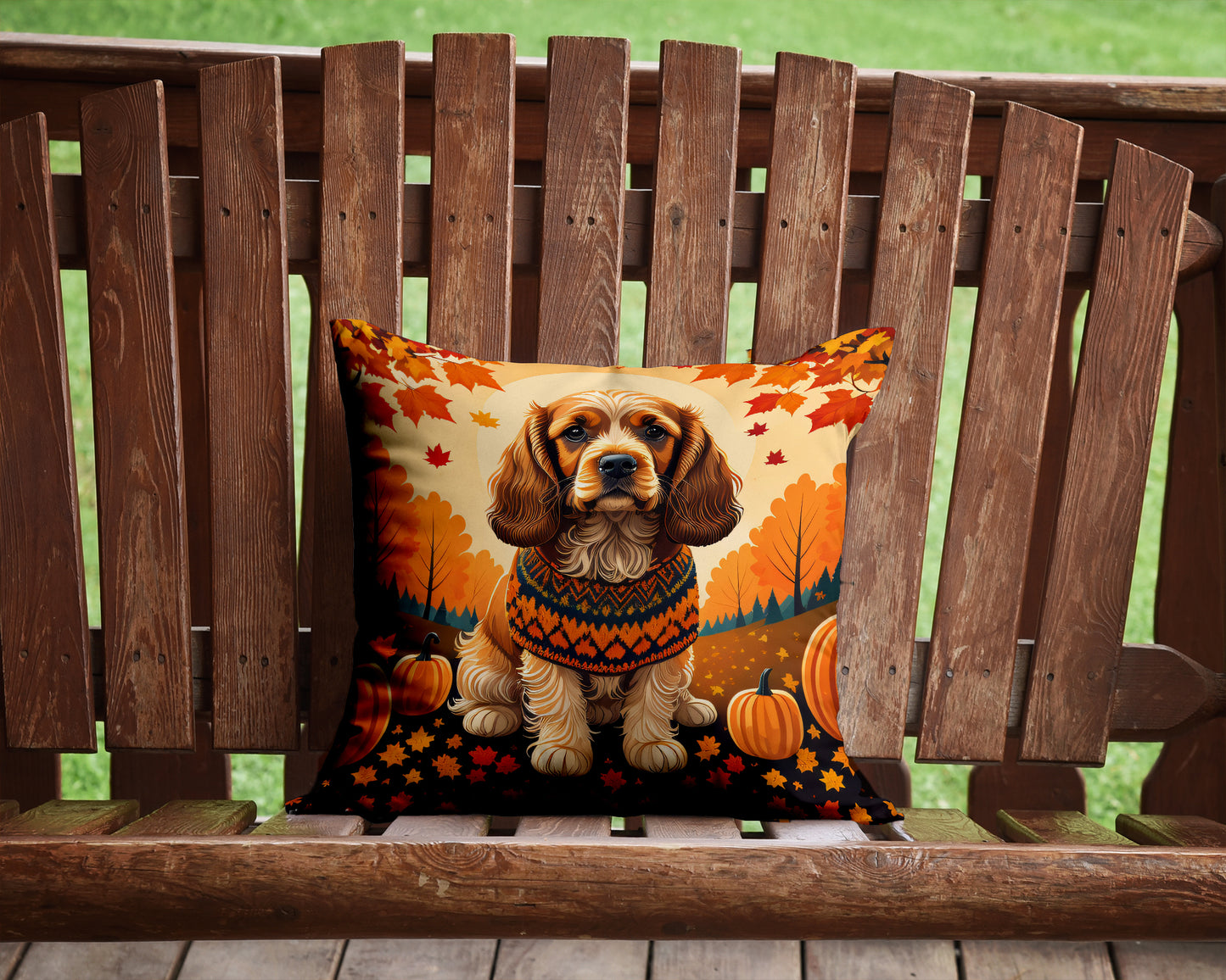 Cocker Spaniel Fall Throw Pillow