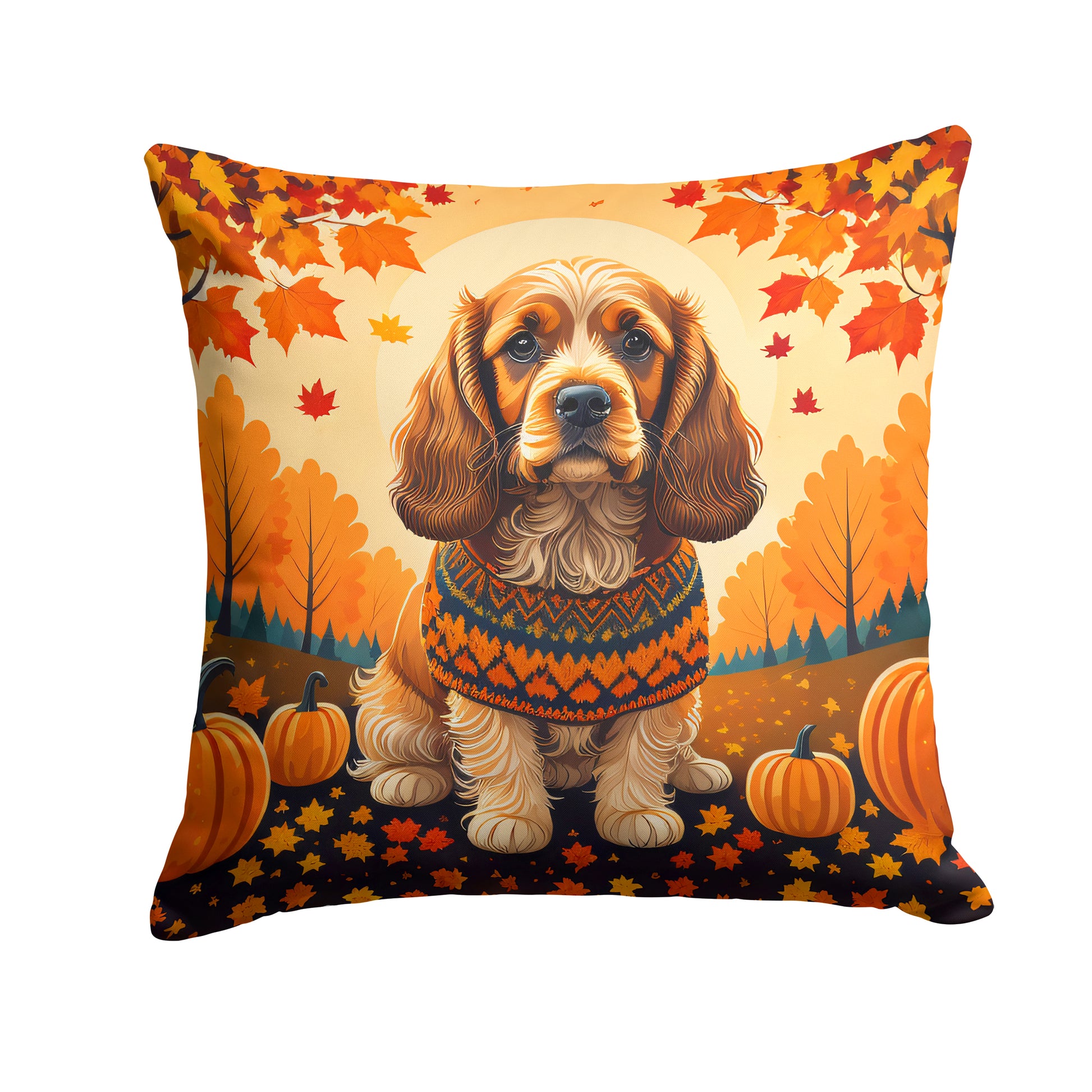 Buy this Cocker Spaniel Fall Throw Pillow