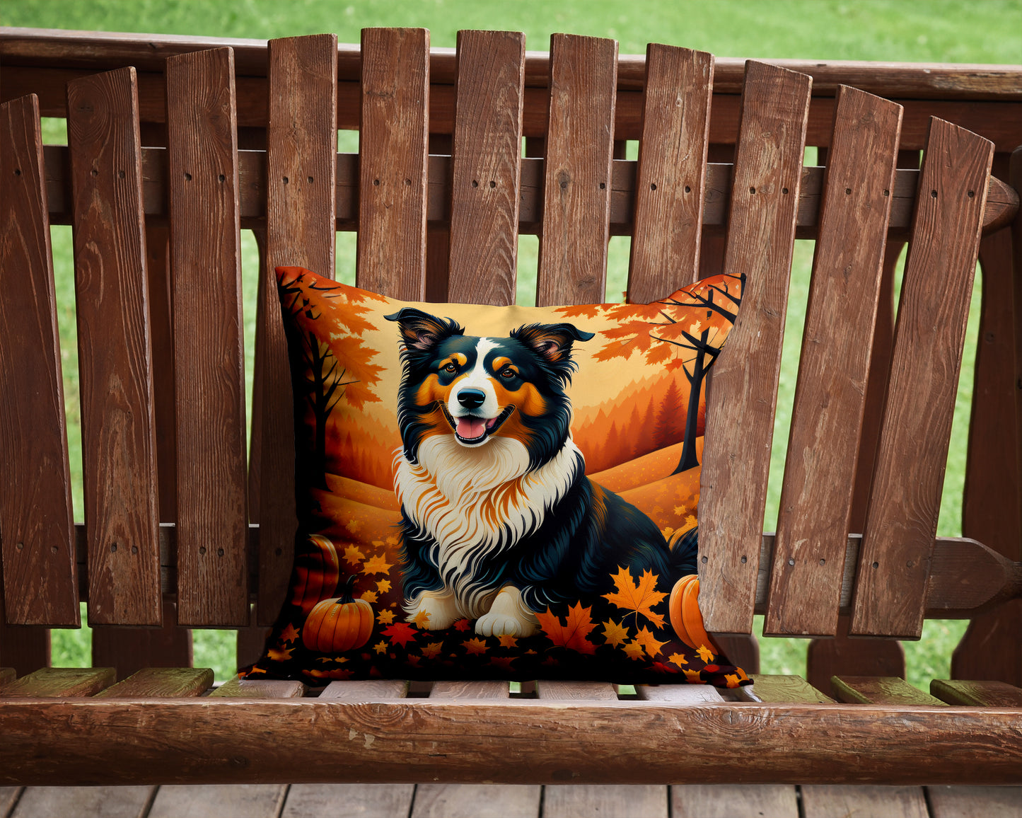 Collie Fall Throw Pillow