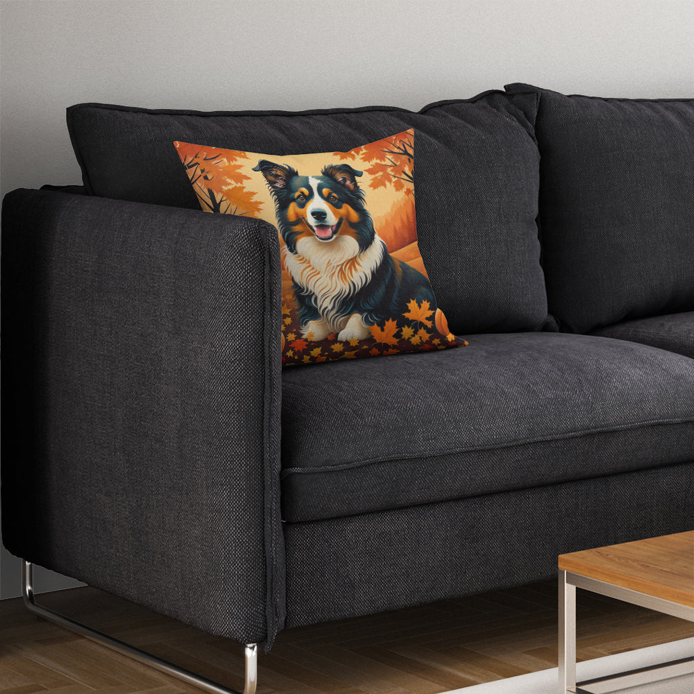 Collie Fall Throw Pillow