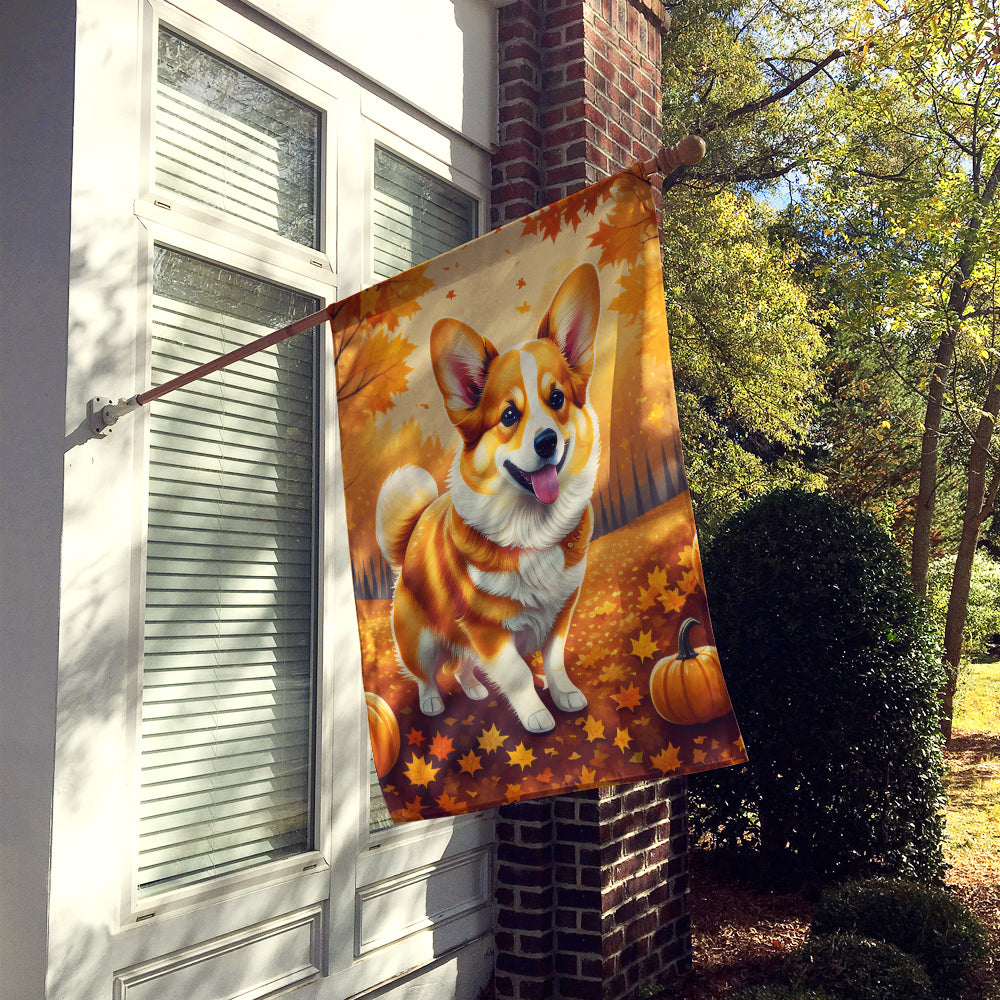 Corgi Fall House Flag