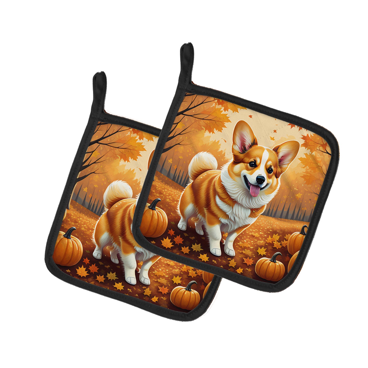 Buy this Corgi Fall Pair of Pot Holders