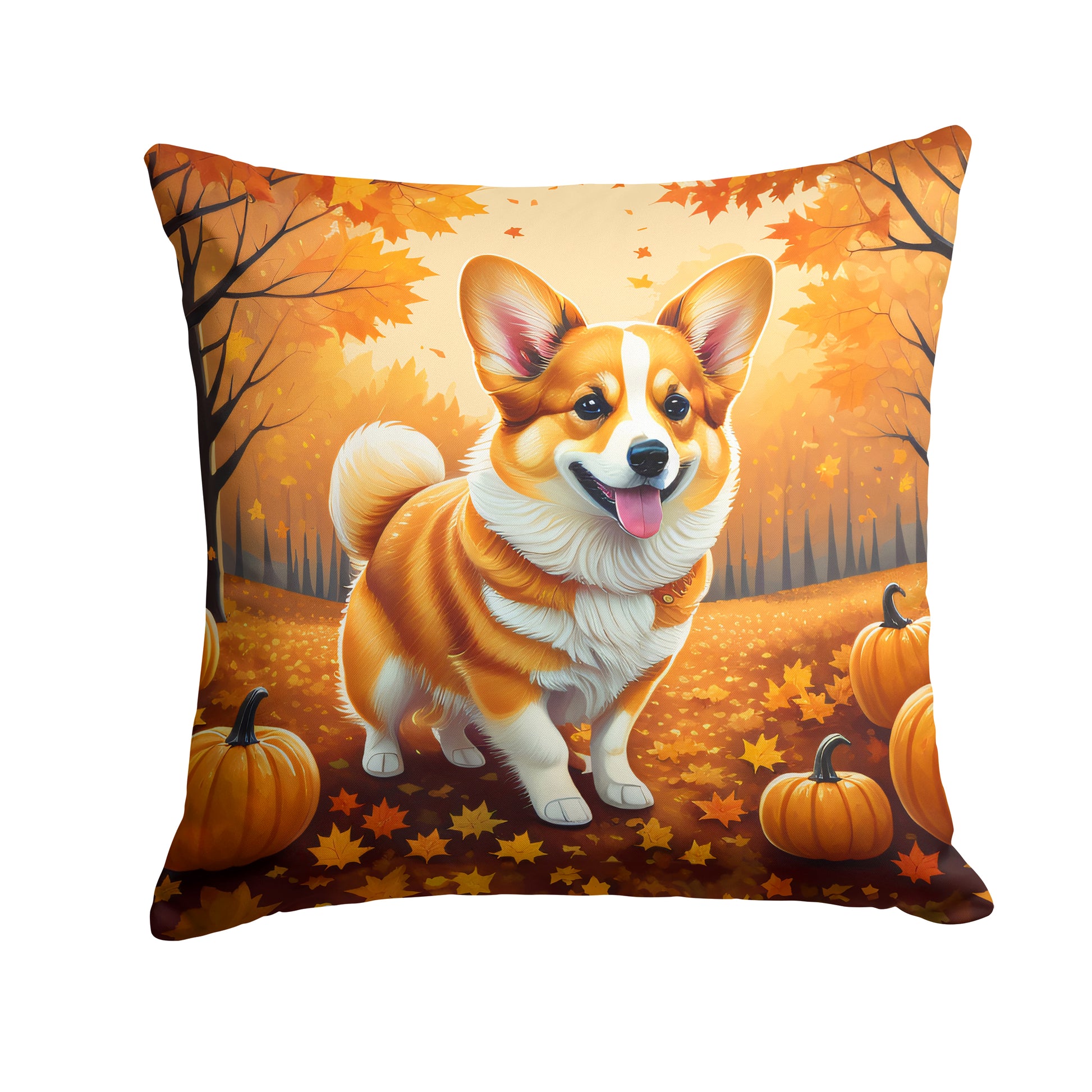 Buy this Corgi Fall Throw Pillow