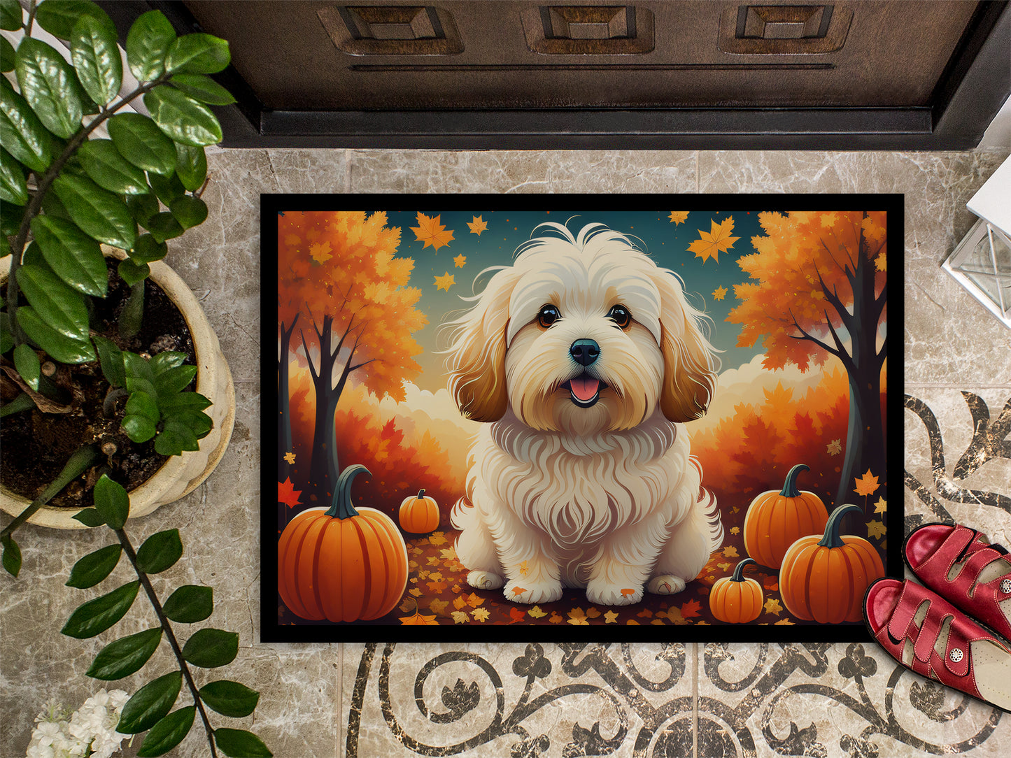 Coton De Tulear Fall Doormat