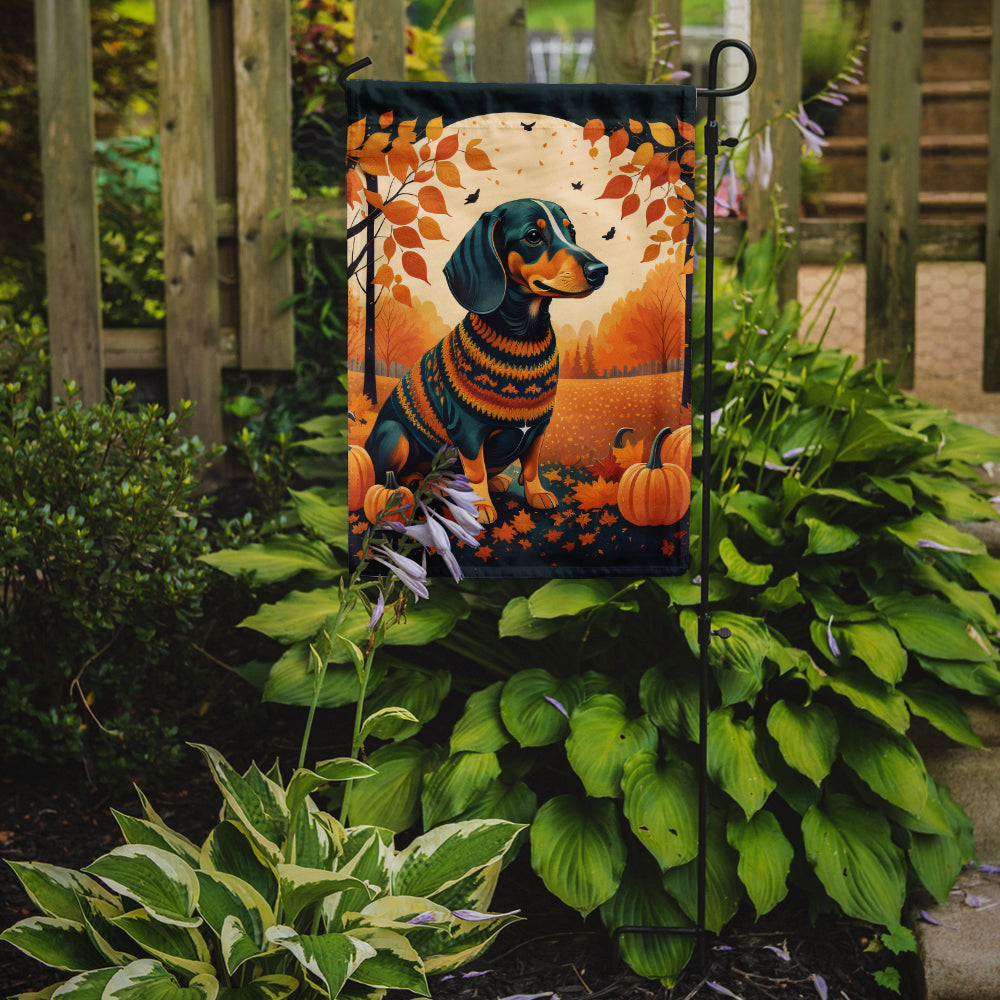 Dachshund Fall Garden Flag